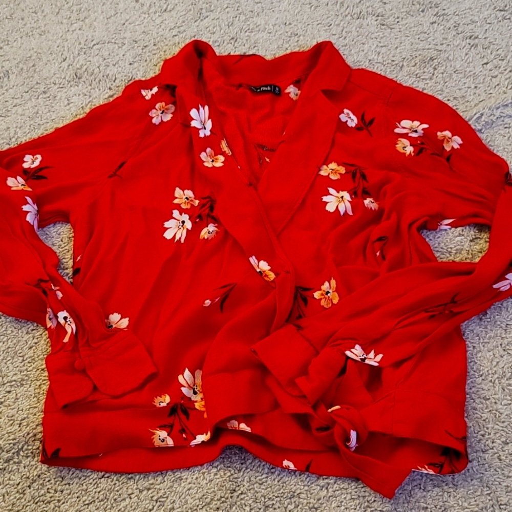 Red wrap top